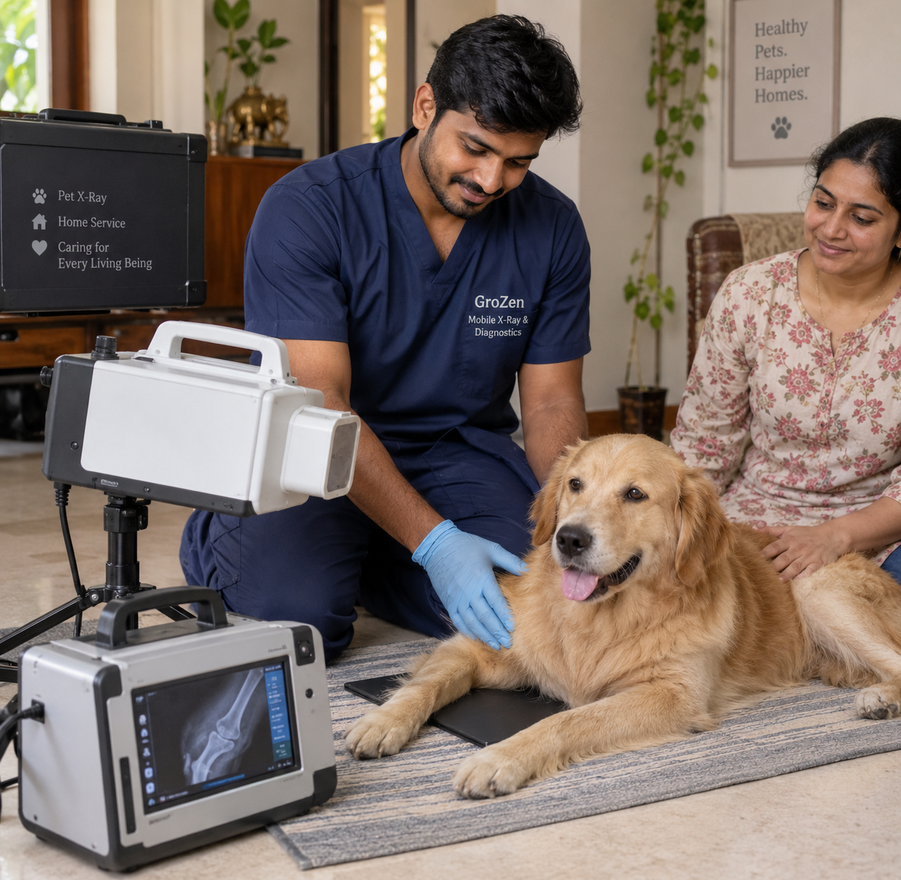 Portable veterinary X-ray for pets and animals